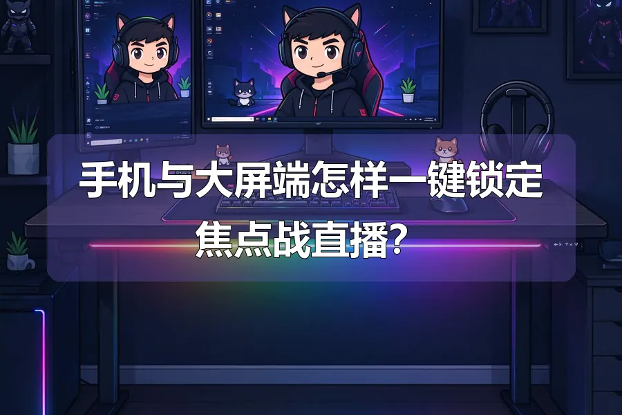手机与大屏端怎样一键锁定焦点战直播?